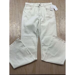 Current Elliott Jeans 32 Womens High Rise Flare Ivory‎ Cream Denim Retro NWTs